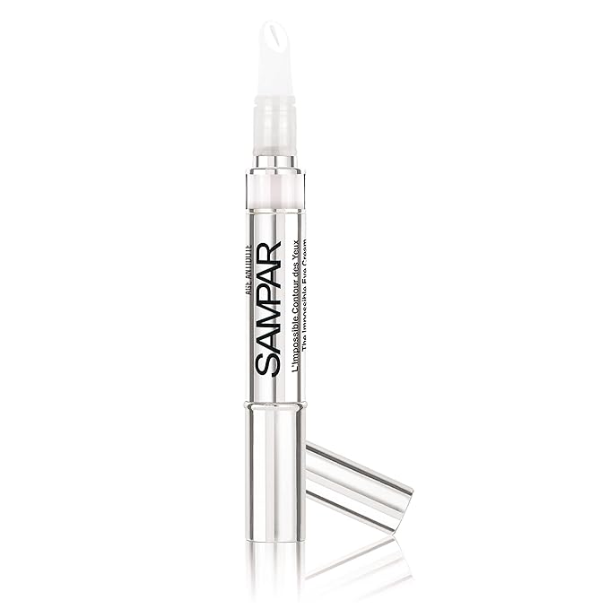 SAMPAR Illuminating Eye Cream - Anti-Aging, Hydrating & Brightening Treatment with Hyaluronic Acid, Vitamin C, and Essential Oils - Reduces Dark Circles, Fine Lines & Puffiness - All Skin Types