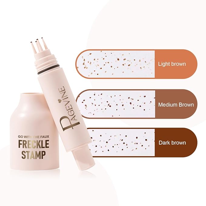 Faux Freckle Stamp Pen, Natural and Lifelike Sunkissed Face Freckle Makeup with Fake Freckles Stain Marker Pen Tool, Waterproof and Quick Dry & Long-Lasting, 01 Light