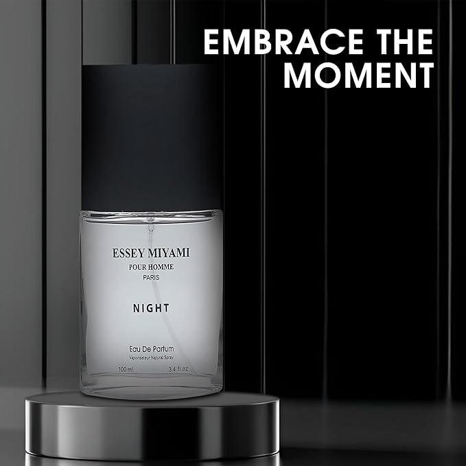 AFLUXE 2PCS Mens Perfume Cologne Long Last Strong EDP Natural Spray Gift Set, with Cocoa, Dried Fruits, Woody Fragrance for Daliy Use, 3.4 Fl Oz / 100 mL Each (Essey Night & Vanilla Tobacco)