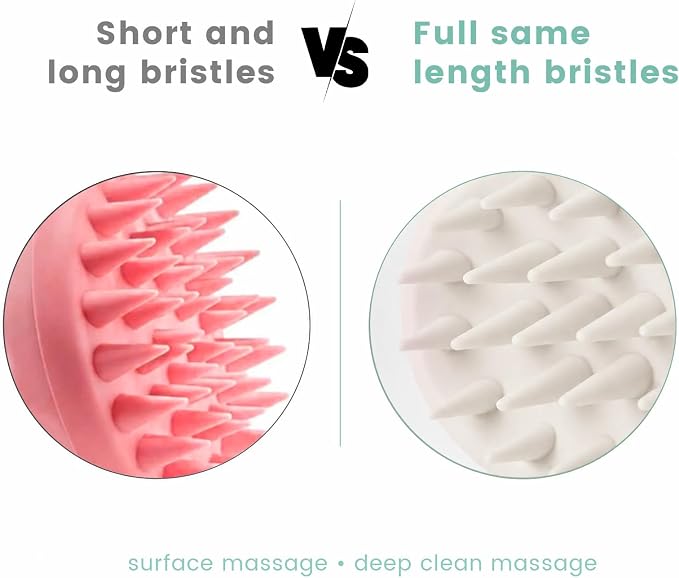 100% Silicone Scalp Massager,Scalp Scrubber for Hair Growth,White | 1 PCS Gift Box,2 Seamless Hair Clips Included,Soft-touch Grip,Quick lathering,Anti-Dandruff, Wet & Dry Use for All Hair Types