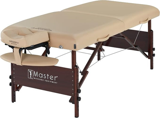 Master Massage 30" Del Ray Pro Portable Massage Table (30" Width x 84" Length) with Adjustable Table Height, 750lbs. Working Capacity- Massage Bed, Tattoo Table, Lash Table