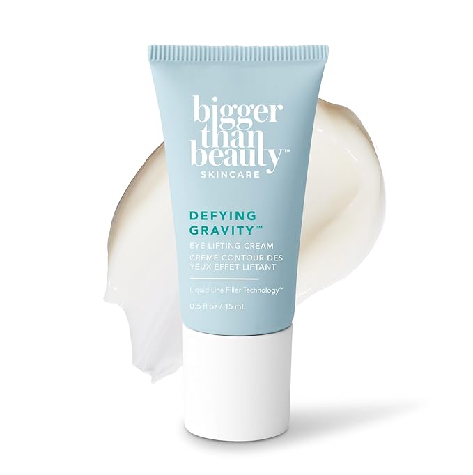 Bigger Than Beauty Skincare Defying Gravity Eye Lifting Cream, Moisturizer with Plant Based Retinol for Women, Green Tea and Essential Vitamins, Daily Skin Care Routine, Vegan Formula & Cruelty Free