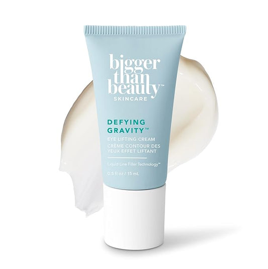Bigger Than Beauty Skincare Defying Gravity Eye Lifting Cream, Moisturizer with Plant Based Retinol for Women, Green Tea and Essential Vitamins, Daily Skin Care Routine, Vegan Formula & Cruelty Free