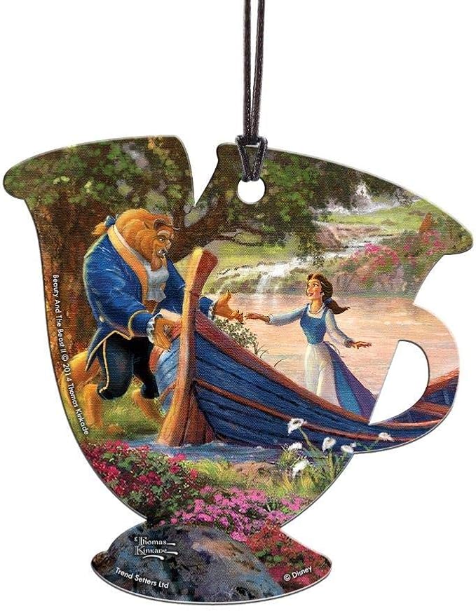 Disney - Beauty and The Beast II - Picnic - Thomas Kinkade - Chip Teacup Shaped Hanging Acrylic Print Accessory ACPTEACUP280