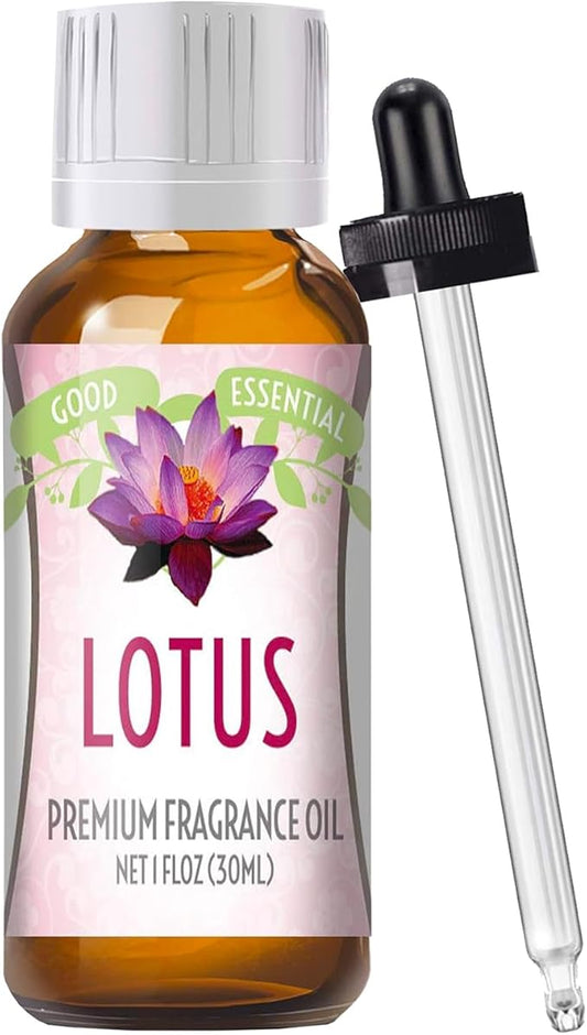 Good Essential Lotus Blossom Fragrance Oil 1 Fl Oz (30 ml, Pack of 1) for Diffusers Soaps Candles Perfumes and DIY Crafts