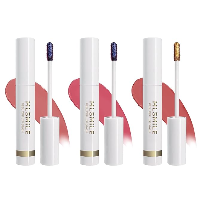 3PCS Lip Stain Peel Off， High Pigment Matte Lip Color,All-Day Vibrant Kiss-Proof Lip Stain, Long Lasting Waterproof Lip Tint for Women