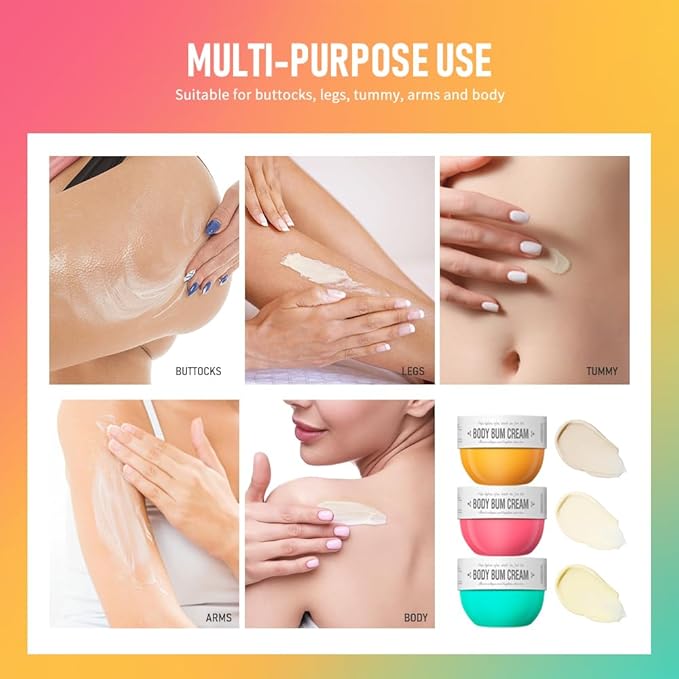Bum Cream, Moisturizing Body Cream, Body Skin Repair, Bum Cream for All Skin. (Fresh fruity)
