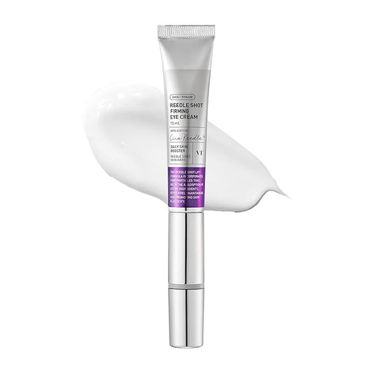 VT COSMETICS Reedle Shot Firming Eye Cream (0.51 fl oz / 15 ml), Micro-Vibration Eye Treatment for Wrinkles & Elasticity, Peptide & Hyaluronic, Korean Skincare
