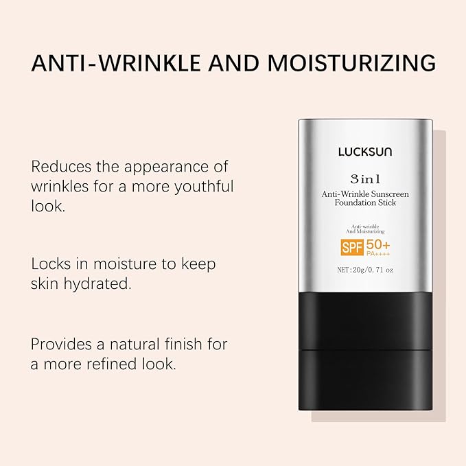 3-in-1 Anti-wrinkle Long-Lasting Hydrating Foundation Stick, Concealer, Multi-Use Coverage Cream, Natural Matte Finish for All Skin Types (Dark)