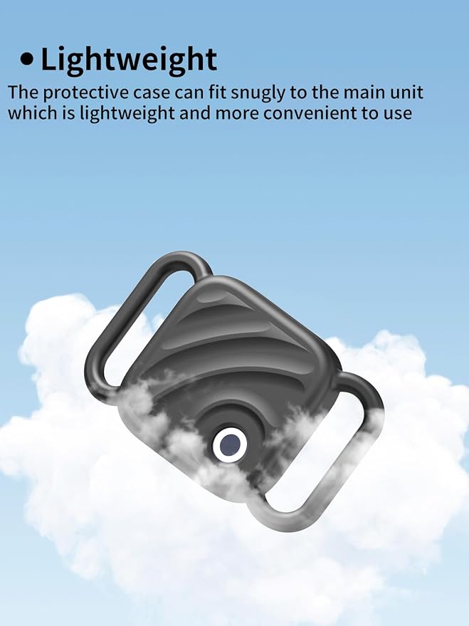Silicone Case for UGREEN Tracker Tags, Pet Collar Cover, Black. | 1 Pack Soft silicone cover protects tracker tags from scratches and drops while providing a secure fit for pet collars.