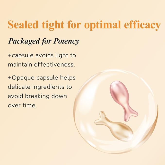 HKH Vitamin C & Retinol Serum for Face - Vit C Oil Capsules with Niacinamide Anti Aging Skincare - Vit A Night Serum Capsules for Women - Moisturise Smooth Fine Lines Even Tone Firming Skin (38+38 ct)