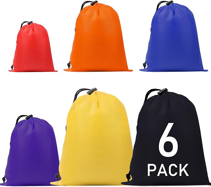 iMucci Upgrade Drawstring Bag Sack Nylon Bag Ditty Bag for Gym Traveling, Hiking, Yoga, Shopping