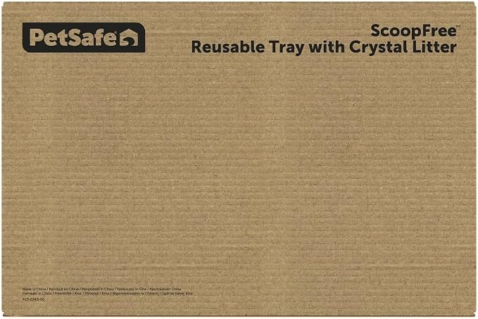 PetSafe Official ScoopFree Complete Reusable Tray - Includes 4.3 lb of Premium Blue Crystal Litter - Compatible with All ScoopFree Complete Automatic Self Cleaning Litter Box Systems