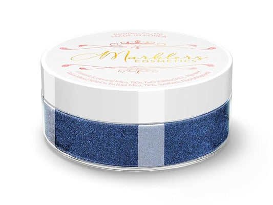 MARBLERS Fine Natural Mica Powder [Fine Navy] 0.11oz (3g) | Highly Pigmented | Non-Toxic, Vegan, Cruelty-Free | Eyeshadow, Body Butter, Nail Polish, Nail Art | Party, Body, Face Makeup