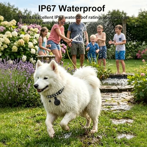GPS Tracker for Dogs and Cats (No Subscription Required), GPS Tracker for Pet Collars, 【Apple MFi Certified】Works with iOS Find My, Global Real-Time Tracking, IP67 Waterproof, Suitable for Cats, Dogs