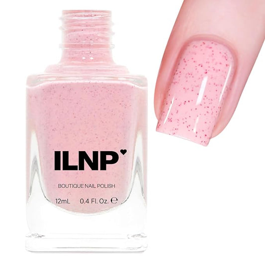 ILNP Sunday - Pastel Pink Speckled Nail Polish, Chip Resistant, 7-Free, Non-Toxic, Vegan, Cruelty Free, 12ml