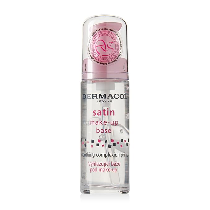 Dermacol - Satin Makeup Base, Matte Face Primer for Wrinkles and Pores, Transparent Makeup Primer for Oily Skin & Dry and Combination Skin, Easy to Blend Pore Filling Primer, No Preservatives, 30 mL