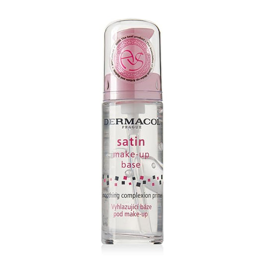 Dermacol - Satin Makeup Base, Matte Face Primer for Wrinkles and Pores, Transparent Makeup Primer for Oily Skin & Dry and Combination Skin, Easy to Blend Pore Filling Primer, No Preservatives, 30 mL