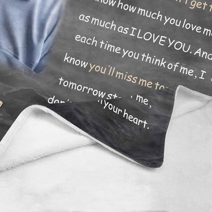 Custom Memorial Blanket with Photos for Loss of Loved One, in Loving Memory Personalized Sympathy Blanket for Loss of Dad Mom Husband Wife Friend Memory of Loved One Gifts, Made in USA