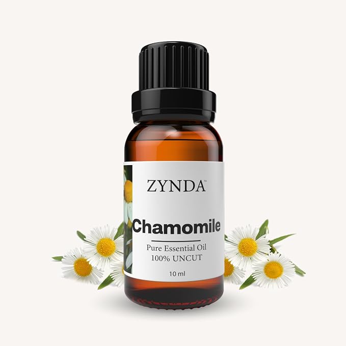 Chamomile Essential Oil for Skin & Relaxation – Organic Chamomile Oil for Face, Hair & Diffuser, Pure & Natural Essential Oils, Gentle Aromatherapy Oils for Calm Mood & Peaceful Ambiance - 10ML