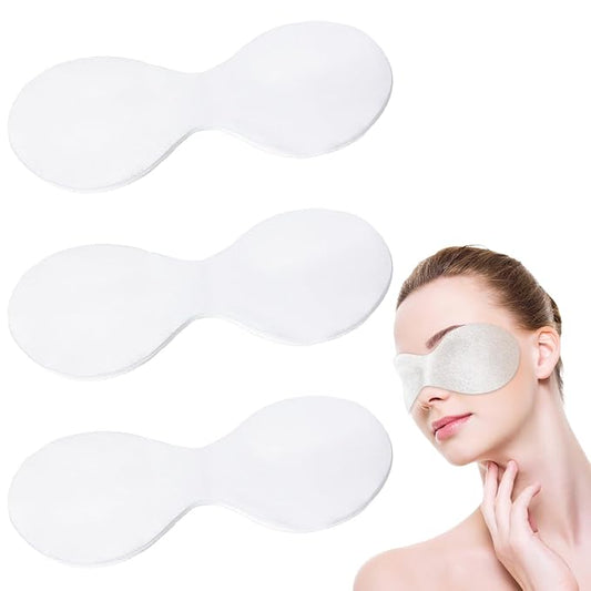 100Pack Disposable Eye Mask, Cotton Disposable Eye Mask, White Cotton Pads for Facial Treatments, Travel and Relaxation