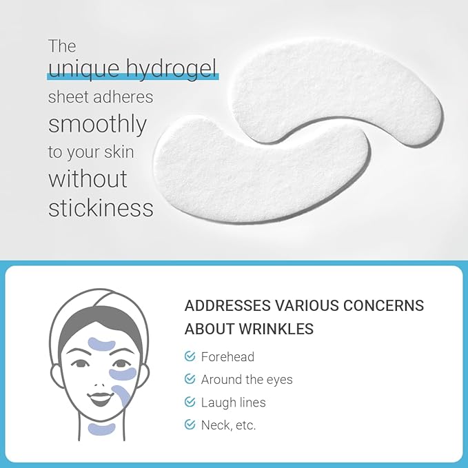 tenzero Rejuvenating Hydrogel Eye Patch Collagen 10 Patches (5 Pairs), Under Eye Patch, Firming Eye Mask for Wrinkles, Dark Circles, Puffiness, Hydrating, Anti Aging, Revitalizing with Collagen