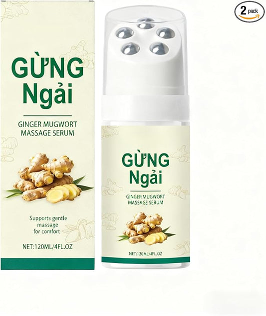 Ginger Mugwort Roller Massage Liquid, Gentle Nourishing & Moisturizing, Neck and Shoulder Comfort Care Essence, Natural Plant Extracts for Relaxation (1)