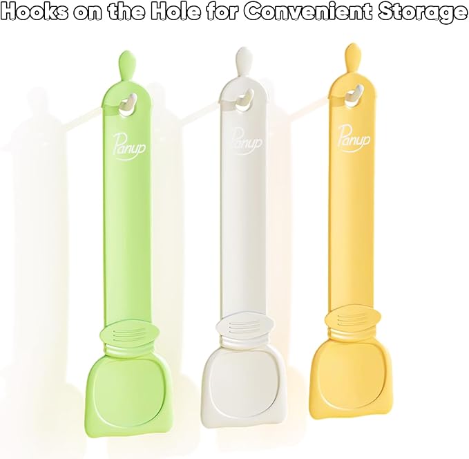 Panup Cat Strip Feeder - 3 Colors Cat Stripe Squeeze Spoon, Treat Feeding Wet Spoons, Cat Food Treat Spoon Dispenser for Pet, White, Green, Yellow