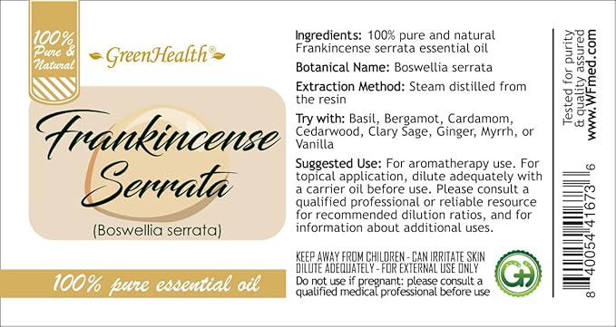 16 fl oz - Frankincense Essential Oil (100% Pure & Uncut), Aluminum Bottle - GreenHealth