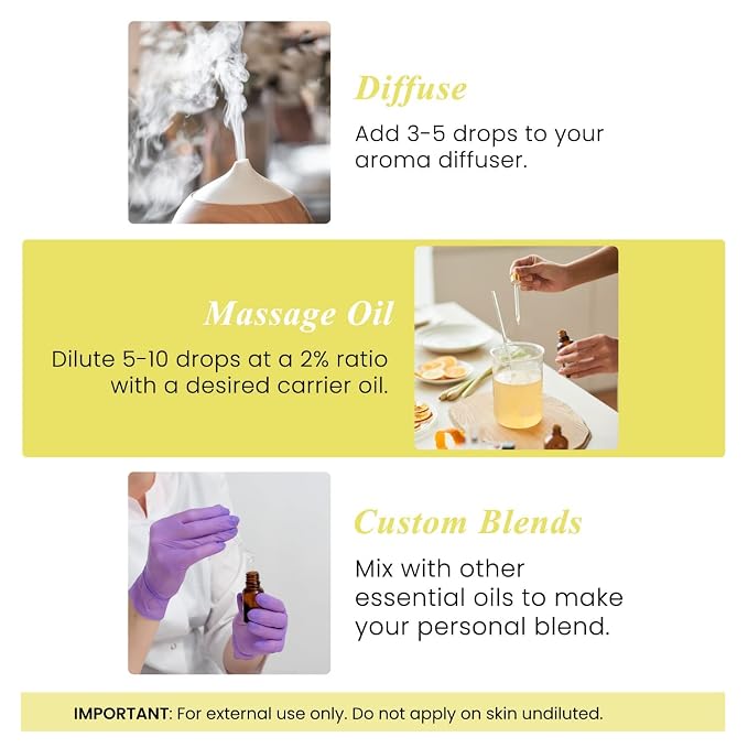 Handcraft Blends Castor Oil for Hair with Peppermint Essential Oil and Lemon Essential Oil Set – 100% Pure and Natural Oils – Carrier Oil for Essential Oils Mixing, Aromatherapy Oils & Massage