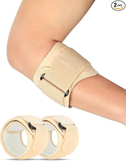 2PCS Castor Oil Pack Wrap for Tennis & Golfer's Elbow Castor Oil Wrap Tennis Elbow Brace Strap for Tendonitis Relief for Women Men Right & Left Hands,2 Per Pack L-XL