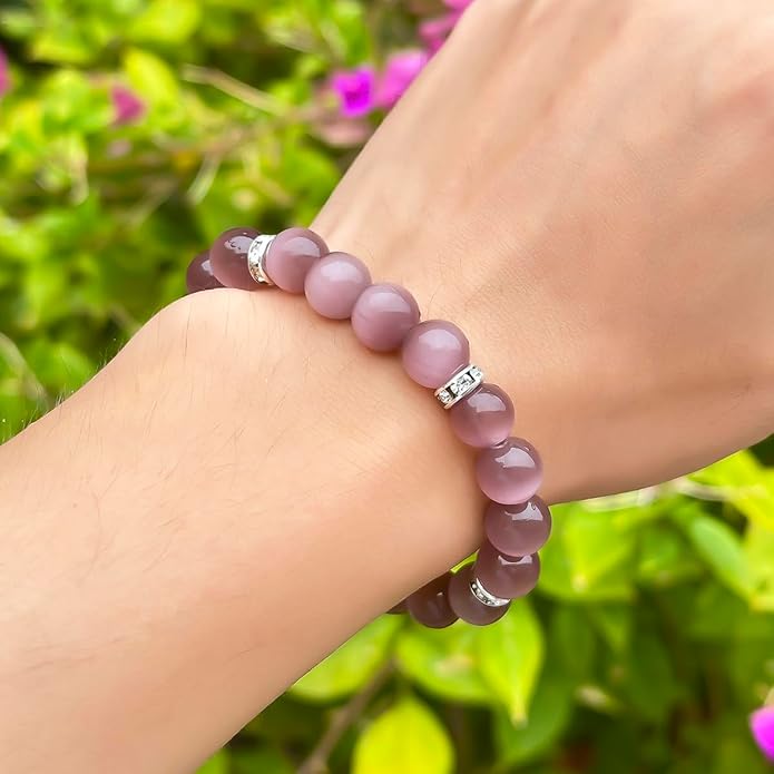 Healing Bracelet For Women Anxiety Crystal Bracelet Chakra Beaded Bracelets Rose Quartz Crystals And Healing Stones Yoga Bead Bracelet Calming Stretch Bracelet Stress Relief Gifts For Women
