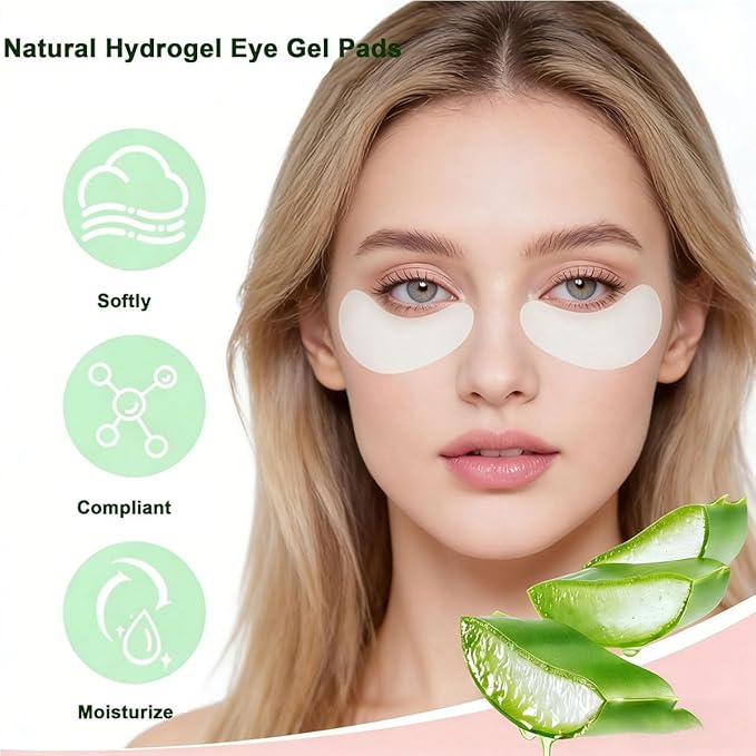 100 Pairs Professional Under Eye Pads Gel Lash Extensions, Premium Hydrogel Patch Gel Pad Beauty Makeup Tool for Under Eyes Eyelash Extension (Pink 50pcs)