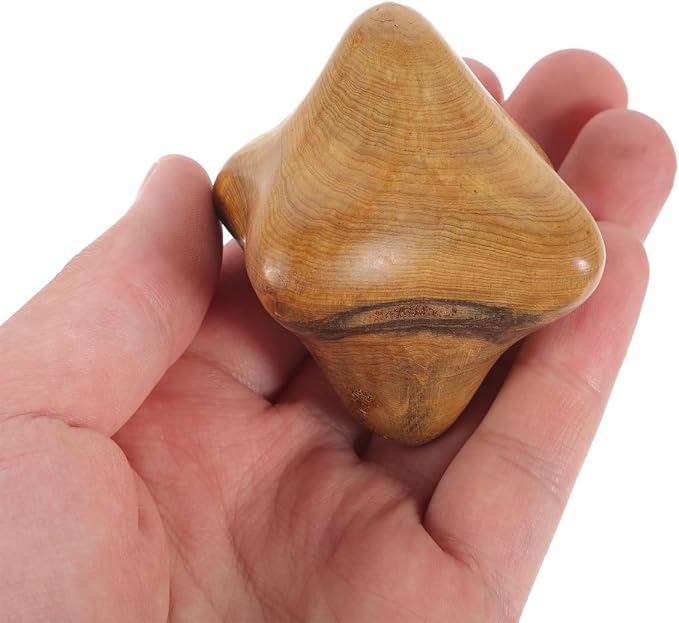 Milisten Hexagon Hand Massager Wood Hand Ball Thai Massage Trigger Point Massager Relief Tool