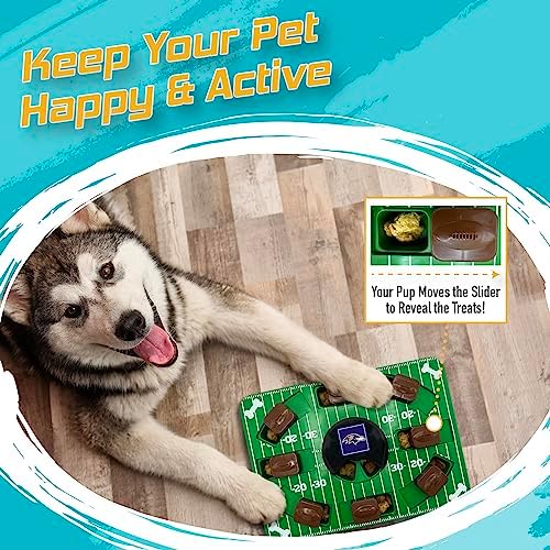 Pets First NFL Baltimore Ravens Puzzle Toy, Interactive Dog Puzzle Treat Toy