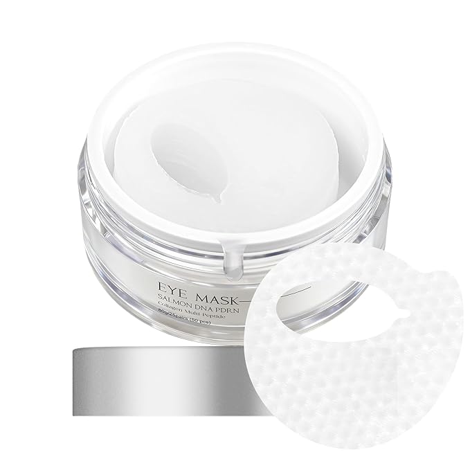 Salmon DNA PDRN Eye Patches for Dark Circles & Puffiness 50 Patches Collagen Multi Peptide Under Eye Masks for Wrinkles Hydrating 360° Eye Treatment Pads, Anti-Aging Travel Skincare for Women