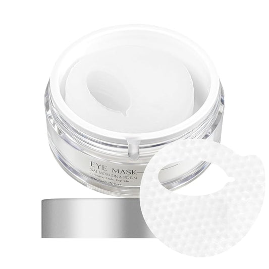 Salmon DNA PDRN Eye Patches for Dark Circles & Puffiness 50 Patches Collagen Multi Peptide Under Eye Masks for Wrinkles Hydrating 360° Eye Treatment Pads, Anti-Aging Travel Skincare for Women
