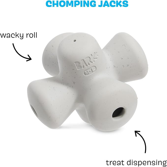 BarkBox Chomping Jacks Natural Rubber Dog Toy