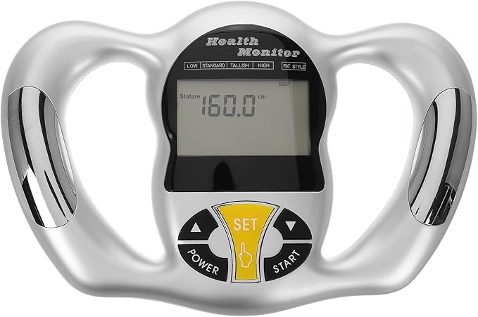 Ipetboom Handheld Body Fat Monitor Bmi Calculator Digital Fat Measurement Device for Fitness Tracking and Health Monitoring