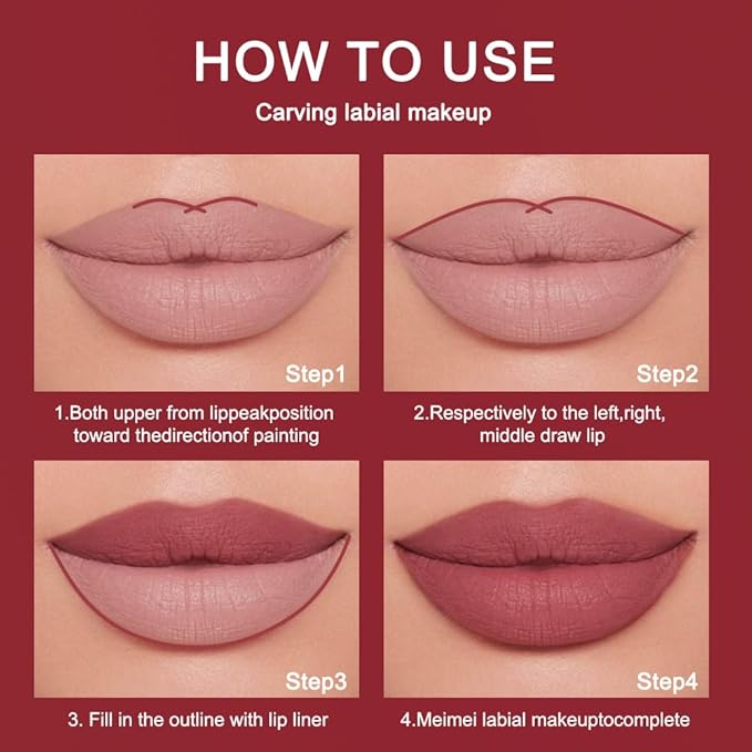 12 Pcs Colors Lip Liner Lipstick Pencils Set Pack for Shaping & Sculpting Lips, Natural Maroon Orange Mauve Dark Red Nude Chocolate Plum Matte Pigmented Lipliners Crayon Lipstick with Pencil Sharper