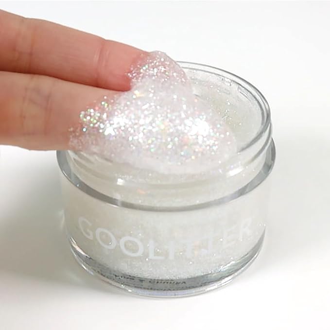 Face, Body & Hair Holographic White Glitter Gel [Angel Booger] 2oz (60mL) | Fine | K-Beauty | Halloween, Festival, EDM, Rave, Party, Concert, Costume Makeup | Vegan, Cruelty Free