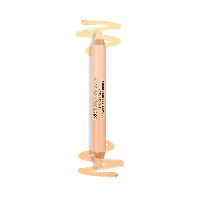 billion dollar brows Duo Brow Highlighter & Concealer Pencil for Lifting and Highlighting Eyebrows, universal, 3.6g 0.13 ounce (B3065)
