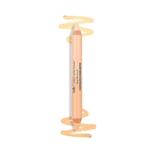 billion dollar brows Duo Brow Highlighter & Concealer Pencil for Lifting and Highlighting Eyebrows, universal, 3.6g 0.13 ounce (B3065)