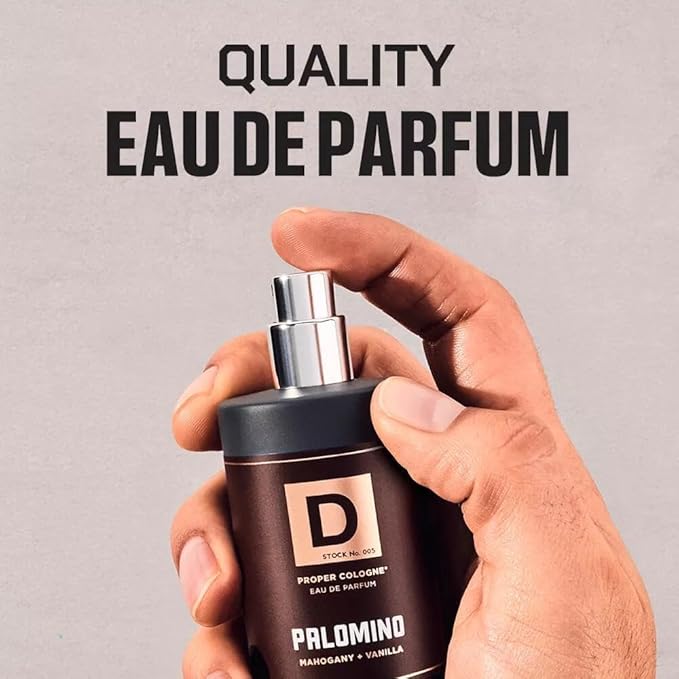 Duke Cannon Proper Cologne Palomino | Men's Eau de Parfum | Mahogany and Vanilla | Subtle, Long-Lasting Natural Scent | 1.7 fl oz (Pack of 2)
