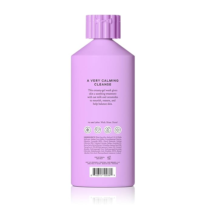 Billie Soothe Comforting Womens Body Wash, 18 fl oz, Calming Lavender Milk Scent, Vegan, Cruelty Free