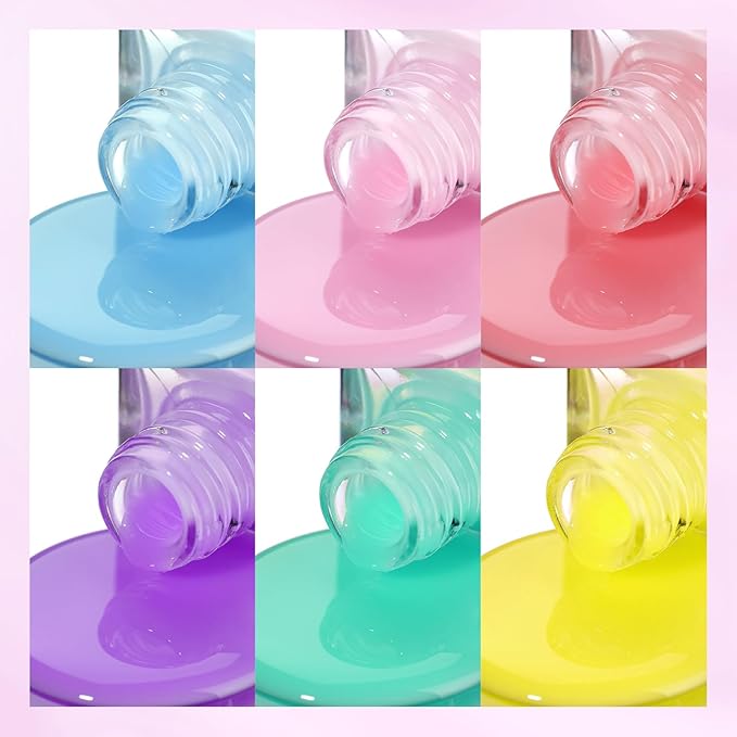 Pastel Nail Polish Set Non Gel, Quick Dry Macaron Nail Polish Spring Summer Candy Sweet Easter Color Air Fast Drying Fingernail Lacquer Manicure DIY Salon
