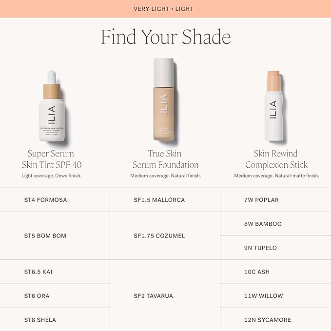 ILIA - Skin Rewind Complexion Stick - Foundation + Concealer + Skincare | Non-Toxic, Vegan, Cruelty-Free, Clean Makeup (12N - Sycamore, 0.35 oz | 10 g)