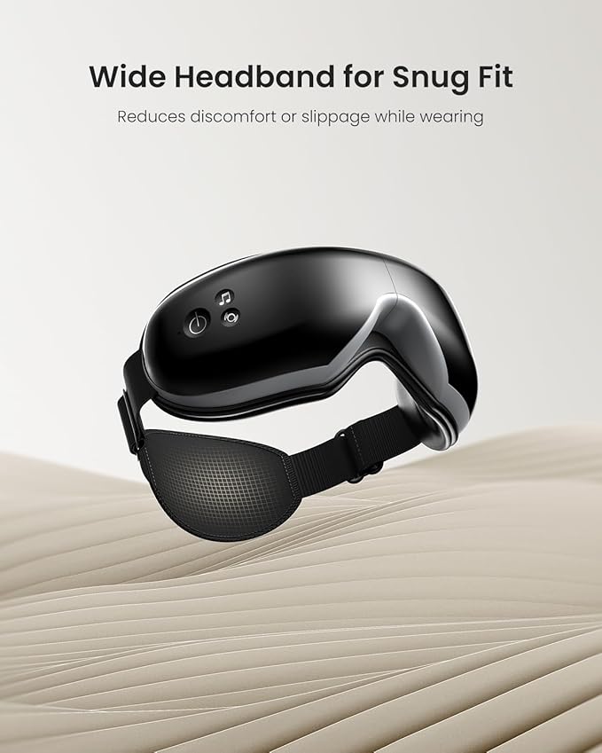 RENPHO Eye Massager with Heat, Christmas Birthday Gifts for Women Men Her, Eyeris 1 Heated Sleep Mask, Eye Care, Headache Massager for Migraines with Bluetooth Music