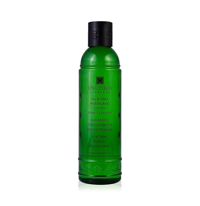 SPA CEYLON Aloe Vera Watergrass Gentle Hair Cleanser | Treat and Strengthen Hair | Sulfate-Free Shampoo | Ideal for Thin Weak or Fragile Hair