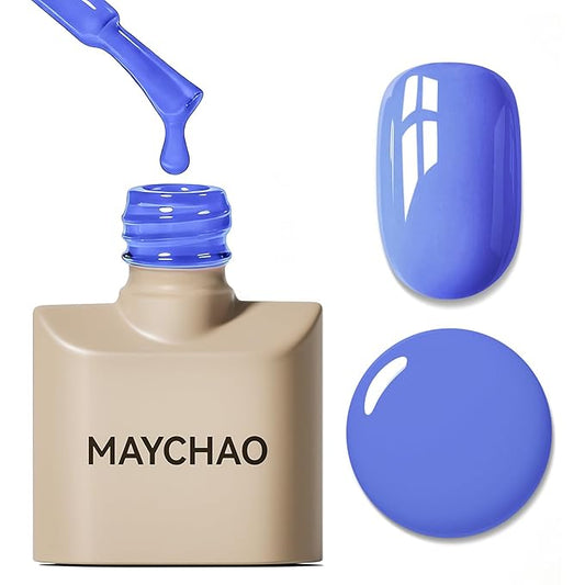 MAYCHAO 15ML Ultra Marine Gel Nail Polish 1Pc Blue Gel Polish Soak Off UV LED Nail Polish Nail Art Starter Manicure Salon DIY at Home, 0.5 OZ